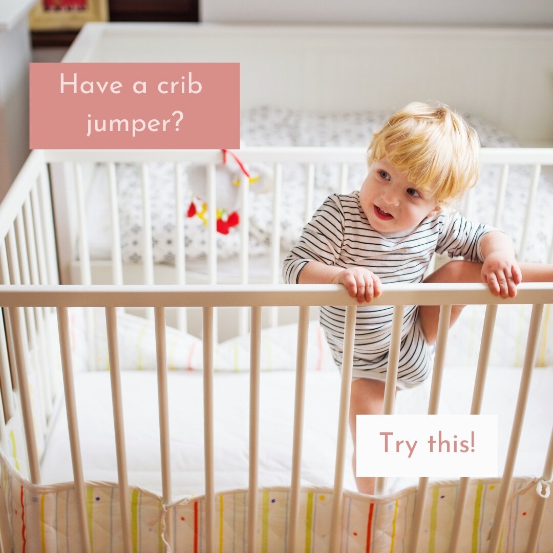 Struggling with a crib jumper?⁠
⁠
TRY THIS -> turn your crib around to have the back (higher side) facing the front. This simple trick from @resttoyournest can work wonders! ⁠
⁠
Join us today in stories for a Q&amp;A with Certified Sleep Consultan